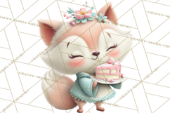 Sweet Treat Animal Clipart PNG, Kawaii Dessert Art Product Image 2
