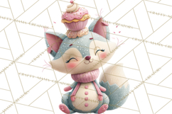 Sweet Treat Animal Clipart PNG, Kawaii Dessert Art Product Image 3