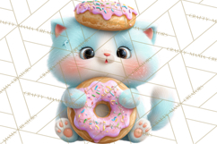 Sweet Treat Animal Clipart PNG, Kawaii Dessert Art Product Image 5