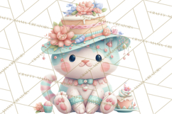 Sweet Treat Animal Clipart PNG, Kawaii Dessert Art Product Image 4