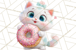 Sweet Treat Animal Clipart PNG, Kawaii Dessert Art Product Image 2