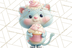 Sweet Treat Animal Clipart PNG, Kawaii Dessert Art Product Image 3