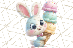 Sweet Treat Animal Clipart PNG, Kawaii Dessert Art Product Image 5