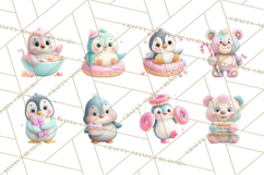 Sweet Treat Animal Clipart PNG, Kawaii Dessert Art Product Image 3