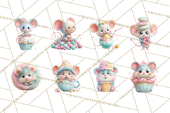 Sweet Treat Animal Clipart PNG, Kawaii Dessert Art Product Image 5