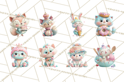 Sweet Treat Animal Clipart PNG, Kawaii Dessert Art Product Image 6