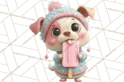 Sweet Treat Animal Clipart PNG, Kawaii Dessert Art Product Image 2