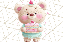 Sweet Treat Animal Clipart PNG, Kawaii Dessert Art Product Image 5