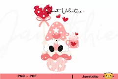 Valentine gnome clipart , Romantic couple gnome Valentine Product Image 1