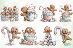 Sweet Watercolor Gingerbread Clipart Product Image 4