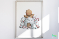 Sweet Watercolor Gingerbread Clipart Product Image 2