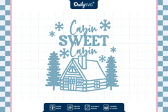 Wooden Winter Cabin SVG Product Image 3