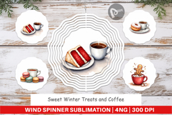 Winter Treats Coffee Wind Spinner Product Image 1