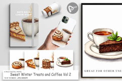 Winter Treats Coffee Digital Paper Product Image 1