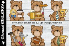 Sweet Bears Just For Dad Sublimation Clipart Product Image 1