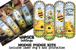 Sweet bee Bookmarks Modge Podge SVG's and Printables Product Image 1