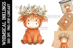 Sweet Bessie-Cow Sublimation Clipart Product Image 1