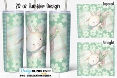 Sweet Bunny 20 oz Easter Tumbler Sublimation Wrap Product Image 1