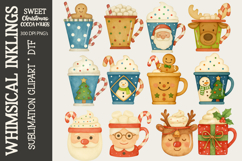 Sweet Christmas Cocoa Mugs Sublimation Clipart Product Image 1
