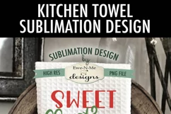 Sweet Christmas Wishes Cake | Dish Towel Sublimation Design Product Image 2