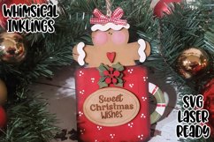 Sweet Christmas Wishes Gingerbread Cup Laser SVG Product Image 1