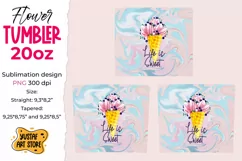 "Life is Sweet" Tumbler sublimation design. Flowers tumbler Product Image 2