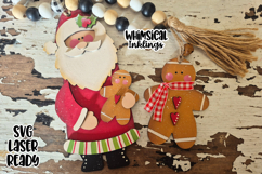 Sweet Gingerbread Santa Ornaments Laser SVG Product Image 1