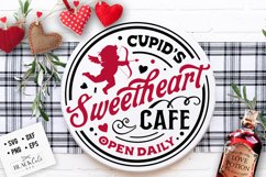 Cupid's sweetheart cafe svg, Valentine svg Product Image 1