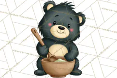 Sweetheart Baking Crew Clipart PNG, Valentine Animal Chef Product Image 5