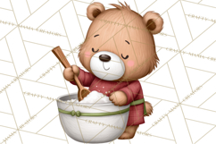 Sweetheart Baking Crew Clipart PNG, Valentine Animal Chef Product Image 2
