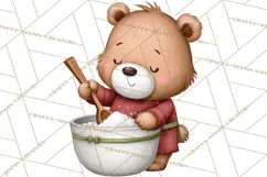 Sweetheart Baking Crew Clipart PNG, Valentine Animal Chef Product Image 2