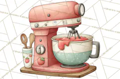 Sweetheart Baking Crew Clipart PNG, Valentine Animal Chef Product Image 4