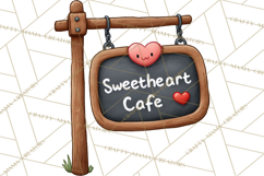Sweetheart Baking Crew Clipart PNG, Valentine Animal Chef Product Image 5
