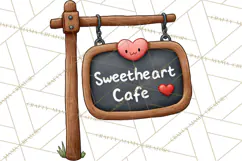 Sweetheart Baking Crew Clipart PNG, Valentine Animal Chef Product Image 5