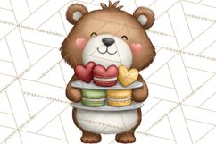 Sweetheart Baking Crew Clipart PNG, Valentine Animal Chef Product Image 5