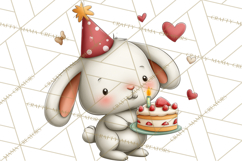 Sweetheart Baking Crew Clipart PNG, Valentine Animal Chef Product Image 2