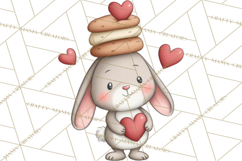 Sweetheart Baking Crew Clipart PNG, Valentine Animal Chef Product Image 4
