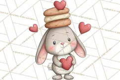 Sweetheart Baking Crew Clipart PNG, Valentine Animal Chef Product Image 4