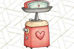 Sweetheart Baking Crew Clipart PNG, Valentine Animal Chef Product Image 2