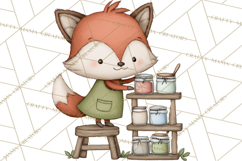 Sweetheart Baking Crew Clipart PNG, Valentine Animal Chef Product Image 4