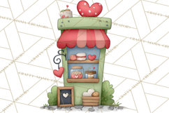 Sweetheart Baking Crew Clipart PNG, Valentine Animal Chef Product Image 4