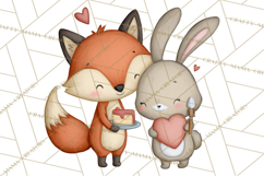 Sweetheart Baking Crew Clipart PNG, Valentine Animal Chef Product Image 5