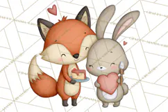 Sweetheart Baking Crew Clipart PNG, Valentine Animal Chef Product Image 5