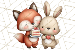 Sweetheart Baking Crew Clipart PNG, Valentine Animal Chef Product Image 2