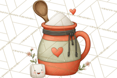 Sweetheart Baking Crew Clipart PNG, Valentine Animal Chef Product Image 3
