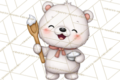 Sweetheart Baking Crew Clipart PNG, Valentine Animal Chef Product Image 4