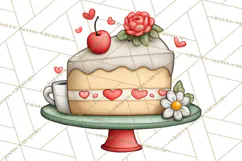 Sweetheart Baking Crew Clipart PNG, Valentine Animal Chef Product Image 5