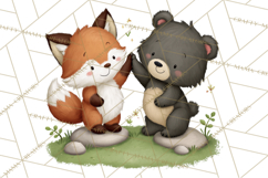 Sweetheart Baking Crew Clipart PNG, Valentine Animal Chef Product Image 3