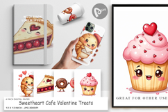 Sweetheart Cafe Valentine Digital Paper Product Image 1