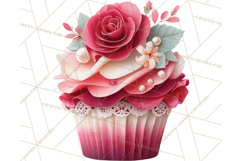 Valentine Cupcake Clip Art PNG for Sweet Printables Product Image 5